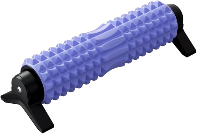 RUNWE Foam Roller with Stand - Bracket Foam Roller for Back Pain, 21 inch Trigger Point Deep Tissue Massage Roller, Medium Density Grid Bracket Foam Rollers, Leg Roller for Muscles Deep Tissue