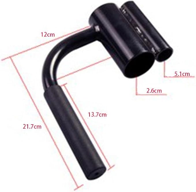 Barbell Row Handle Attachment for 25mm & 50mm Rods, Angled Single Handle for Home Gym Strength Training Equipment