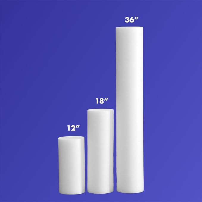 Medium/Firm White PE Foam Roller (36" Full Round)