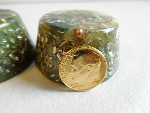 Pearl Green.gp Small Tower Buster Crystal Orgone Generator Energy Accumulator 528Hz/7.83Hz/Advance Harmonics Many Beautiful Ingredients and Colors!! (Pearl Green.gp)