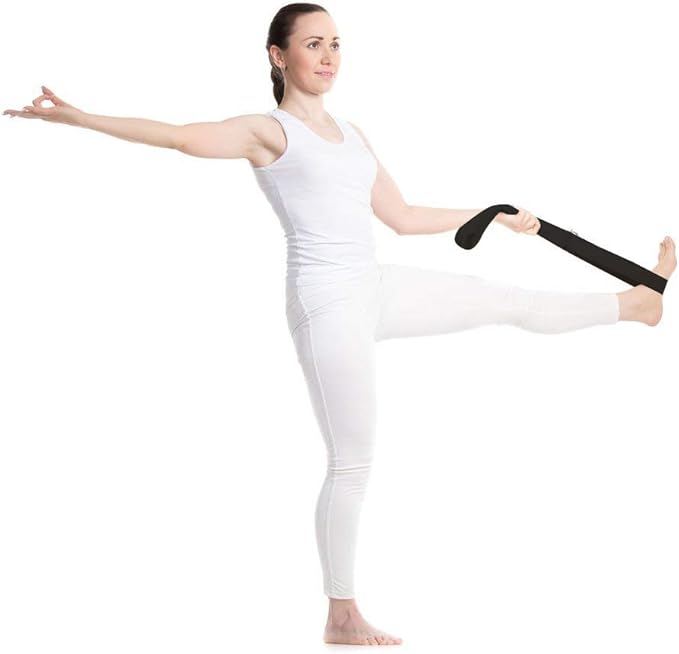 Cotton Exercise Yoga stretch Strap - Sturdy Flexibility Tensile Belt Adjustable Metal D-Ring Buckle, Hold Poses for Daily Stretching, Pilates, General Fitness, and Physical Therapy