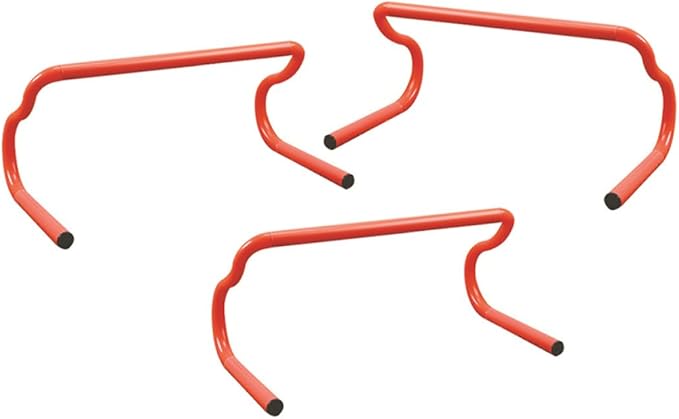 3pcs Portable Detachable Speed Hurdles Orange Plyometric Training Equipment for Track Soccer Basketball Agility Drills