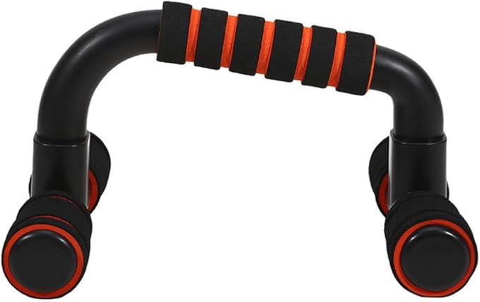 1Pair Push Up Bar Strength Training Non-Slip Sturdy Push-Up Stands Floor Workouts Fitness Calisthenics for Men Women(Black Orange)