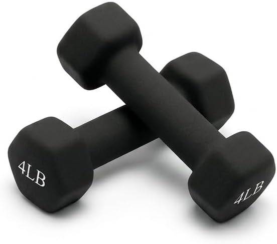 Portzon Weights Dumbbells 10 Colors Options Compatible with Set of 2 Neoprene Dumbbells Set,1-15 LB, Anti-Slip, Anti-roll, Hex Shape