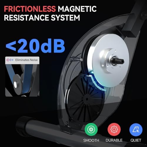 Indoor Exercise Bike Stationary Bikes for Home with 16-Level Magnetic Resistance, Lightweight Foldable Cycling Bike with 70% Pre-Assembled, 260 LBS Capacity, Flywheel of 5.5 LBS for Quiet Home Workout