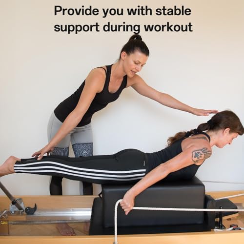 Premium Pilates Sitting Box - 24"x16"x9.5" Reformer Accessory, Durable PU & Wood, Portable Handle, Ideal for Home Gym, Studio Workouts, Enhance Pilates Practice