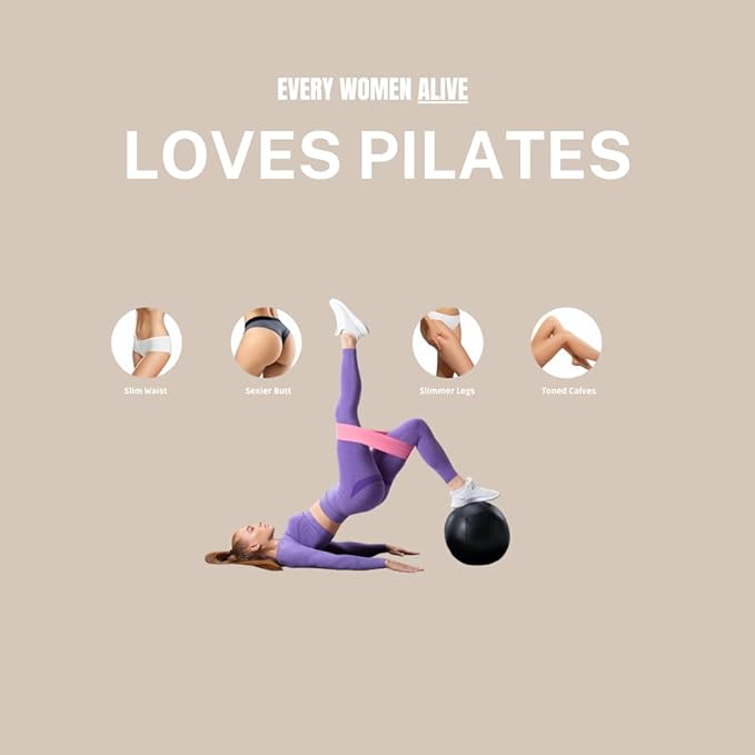 Pilates Kit for Home Workouts, Pilates Equipment Ring and Ball Set with Resistance Bands, Pilates Essentials Kit for Women, Home Pilates Workout Kit, Pilates Starter Kit for Women at Gym Studio Travel