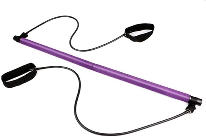 qiuqiu Pilates Resistance Band, Portable Yoga Exercise Pilates Rod Long Resistance Band,Yoga Exercise Rod Chest Expander, Fitness Equipment for Body parsimonious