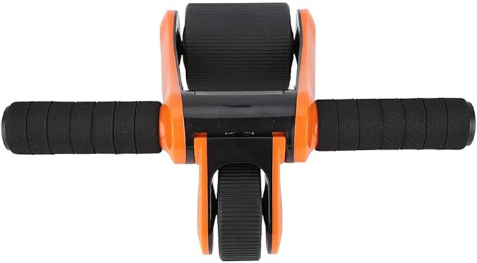 2 Wheels Ab Roller Wheel, Abdominal Muscle Exerciser, Dual - Wheel Core Trainer with Knee Pad for Home Gym, Stable Aluminum Alloy Frame, Foldable Design for Full - Body