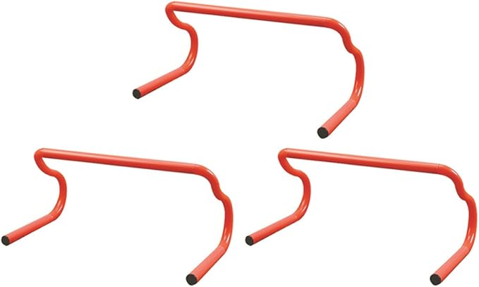 Unomor 3pcs Detachable Soccer Speed Hurdles Set for Basketball Training Equipment Orange Agility Balance Workout Outdoor Sports