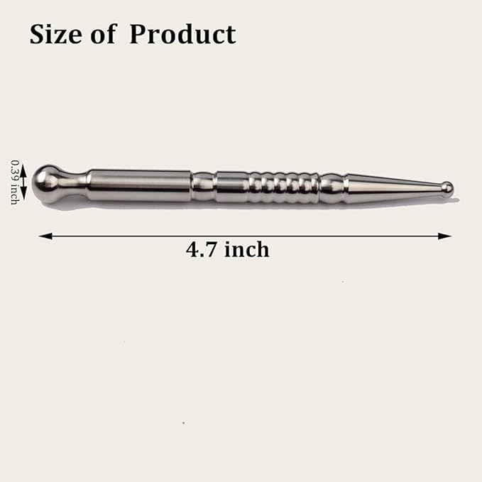 FeelFree Sport Deep Tissue Massage Tool-Stainless Steel Acupuncture Pen-Trigger Point Massage Relief Pain Therapy Tools Full Body Relaxing Trigger Self-Massage Acupressure Bar (B)