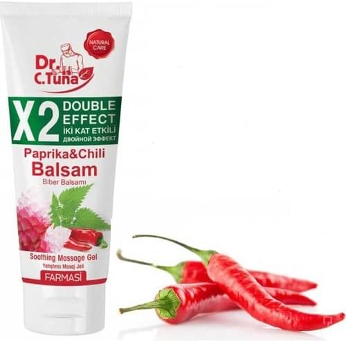 FARMASi Paprika & Chili Balsam 2X Double Effect, Soothing Warming Massage Gel, Helps Ease Muscle Tension and Supports Relaxation & Recovery, Smooth Non-Greasy Body Balm, 8.45 fl oz