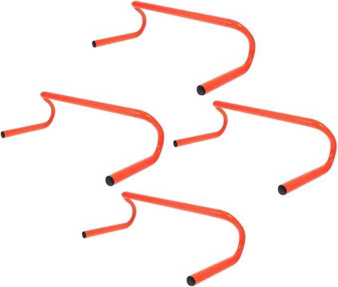 POPETPOP 4pcs Portable Speed Hurdles for Outdoor Agility Training Lightweight Weather-Resistant Small Hurdles for Preschool PE Classes and Home Sports