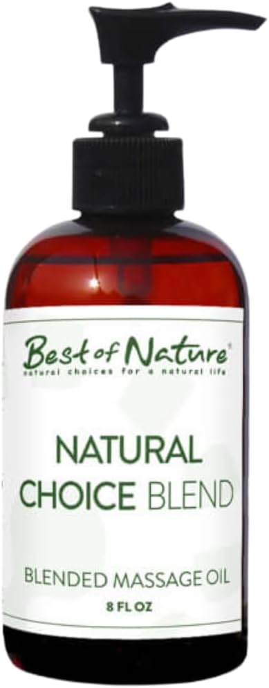Best of Nature Natural Choice Blend Massage Oil – Professional-Grade, Lightweight & Non-Greasy Moisturizing Oil for Massage Therapy, Spa & Home Use, (8 fl oz)