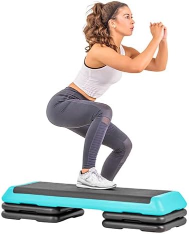 The Step Freestyle Grey Aerobic Platform, Health Club Size Steppers for Exercise