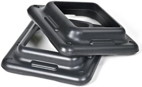 Element Fitness Aerobic Step Risers (10 Pack) - Black Exercise Step Platforms - Great for Step Aerobics