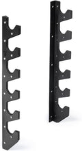 Titan Fitness Horizontal Wall-Mounted Barbell Gun Rack, Holds 6 Olympic-Sized Bars, Steel Bracket Holder with Thick UHMW Protectors, Space Saving Barbell Storage, Weight Bar Holder, 400 LB Capacity