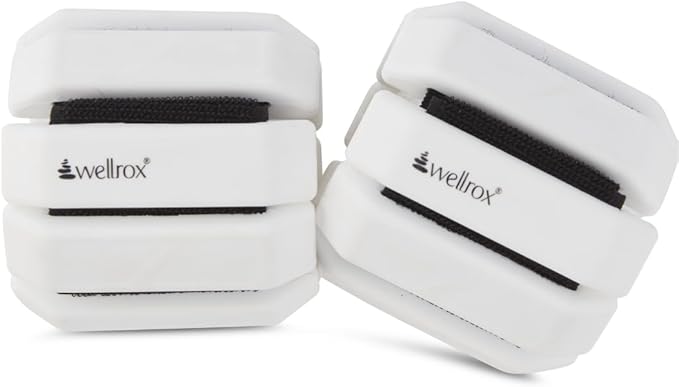 Wellrox Weighted Bangles – Adjustable Ankle and Wrist Weights for Women & Men – Set of Ankle Weights 2 lbs (1 lb Each Wrist Weight) | Weighted Arm Bands for Pilates, Yoga, Running & Walking