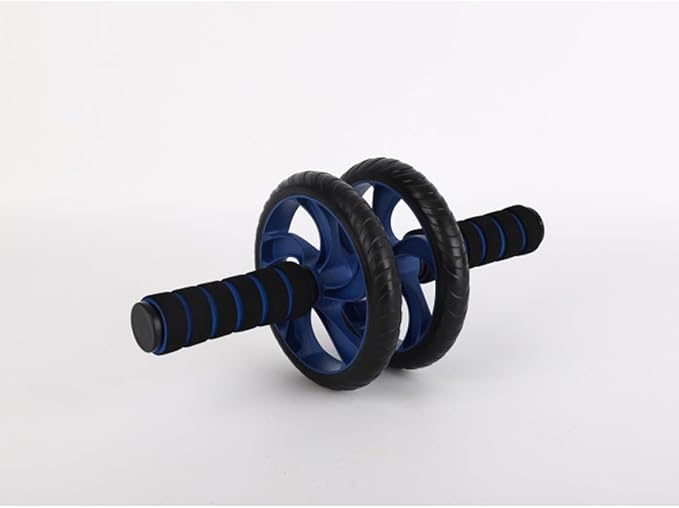 Two-wheeled Ab Roller Fitness Equipment for Home Use, Blue Abdominal Exercise Wheel with Silent Operation, Core Strength Trainer for Weight Loss and Workout