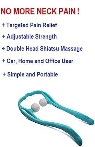 Mount Plus M1212 Shiatsu Neck Massager for Neck and Shoulder with Deep Tissue Trigger Point Manual Self Muscle Massage for Muscle Pain Relief (Simulates Massage Therapist Hands)