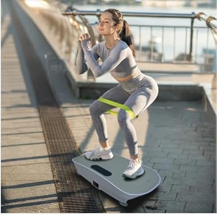 Vibration Platform Exercise Machine, 10 Frequency Settings, Silent Massage, Grey