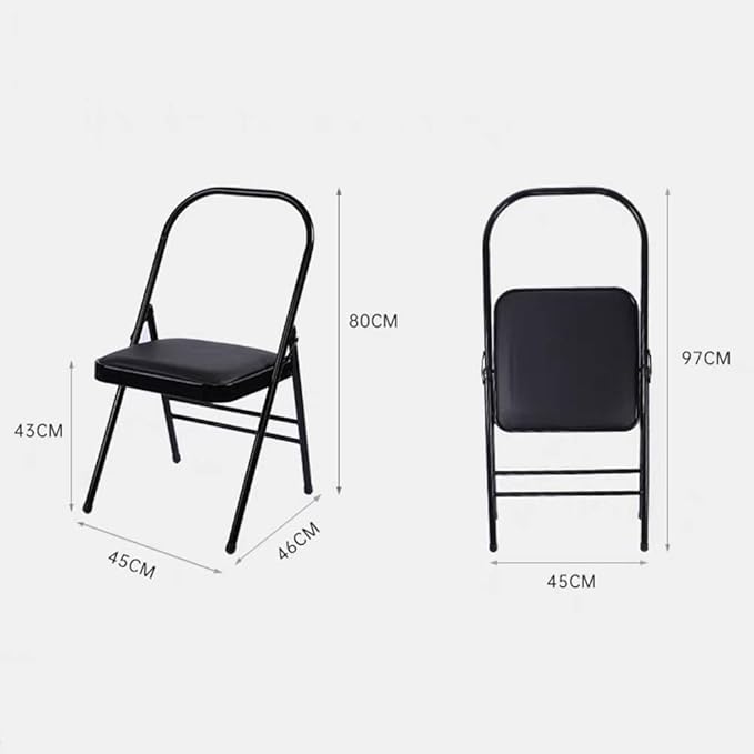 Yoga Chair,Backless Yoga Chair Prop,Pilates Chair,Strength Training Inversion Equipment,Yoga Chair Iyengar,Foldable and Portable Folding Stools for Yoga,Black