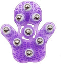 Roller Ball Body Massage Glove Anti-Cellulite Muscle Pain Relief Relax Massager for Neck Back Shoulder Buttocks Face Lift Tools (Purple)
