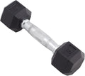 Body Sport Rubber Encased Hex Dumbbell Weight, Single – Dumbbells for Exercises – Strength Training Equipment – Home Gym Accessories – Weight Training