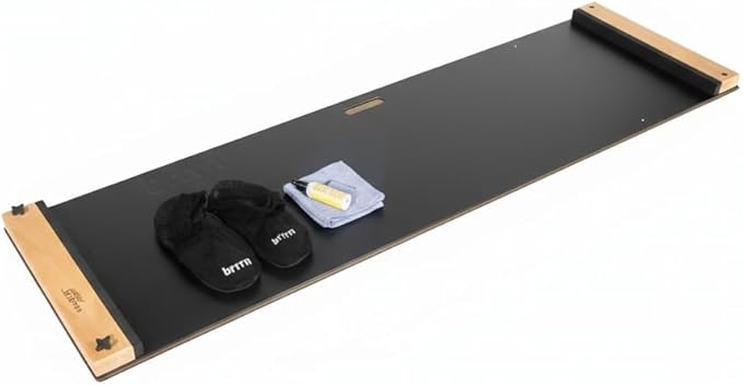 Adjustable Slide Board (5ft or 6ft) – Low-Impact Lateral Training Board for Speed, Strength & Cardio | Home Gym, Hockey, Golf, Ski & Athletic Conditioning