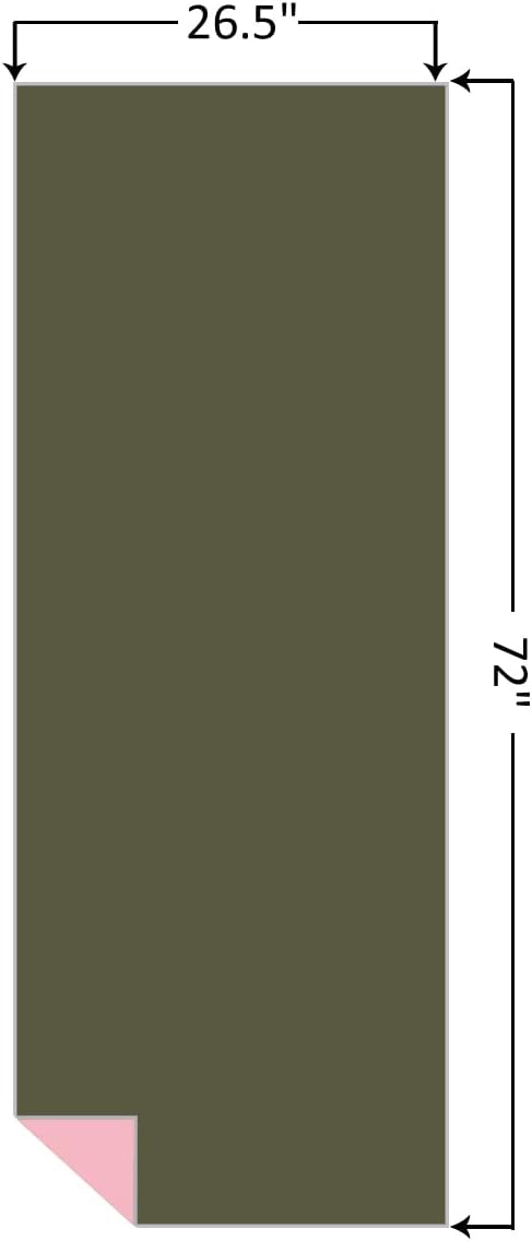 Eunzel Hot Yoga Towel, Reversible Two-Tone Non-Slip Yoga Mat Towel, Sweat Absorbent for Hot Yoga, Pilates and Workout, 72" x 26.5", Army Green& Pink