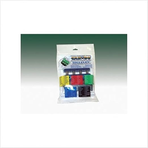 CanDo DiCanDo Digi-Flex Hand and Finger Exerciser 5 Piece Set X-Light - X-Heavy Resistance - No Rack -For Dexterity, Strength, and Flexibility for Fingers, Hands, and Forearms