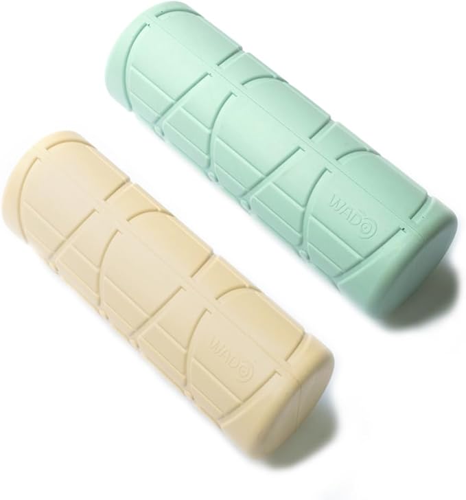 WADO Mini Round Foam Roller for Exercise and Recovery 12" x 4"- Ergonomic Pattern Angle Roller, Body Stretching, Solid PU, 3-Different Density Options (Firm (Deep Pink, 830g))