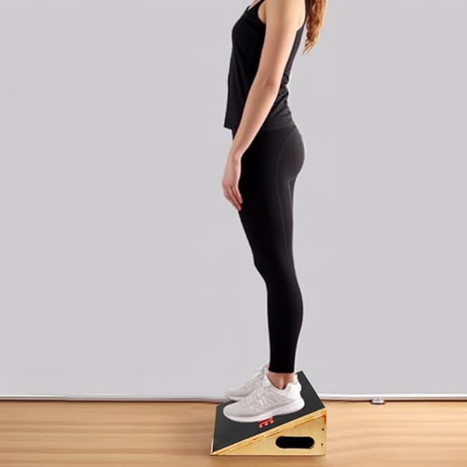 EVERYMATE Heavy-Duty Wooden Slant Boards for Exercise & Calf Stretch – 19.7" Wide Incline Board for Squats, Non-Slip Surface, Fixed 25° Angle for Strength & Flexibility Training, 1200 lbs Capacity