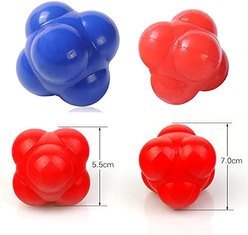 Reaction Ball, Reflex Ball for Hand-Eye Coordination Training Equipment, Field Training Balls and Agility Trainer (Blue)