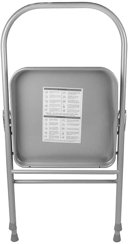 Yoga-Mad Yoga Chair | Reinforced Folding | Silver Steel | Supports Yoga Backbends, Twists, & Shoulder Stands