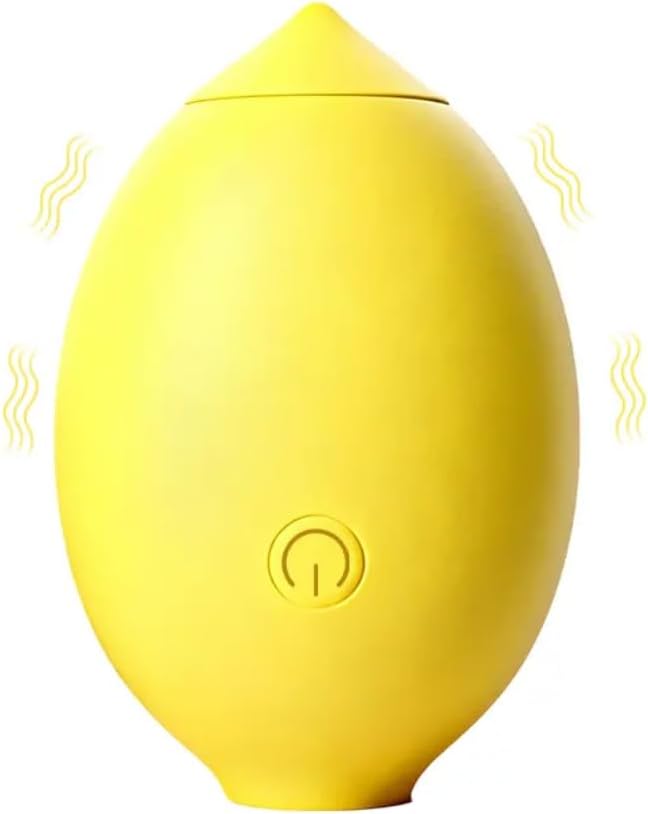 Little Lemon Shaped Handheld Massager, Waterproof Silicone Relaxation Massager with 12 Intensity Modes, Quiet Rechargeable Body Massager