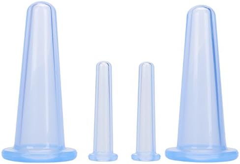 4Pcs Massage Cupping Set Silicone Mini Facial Cups Face Massager Helper Skin Care Neck Back Eyes Massaging Cup Safe to Use, Don't Worry About Burns Health Care Products, Massage Tools