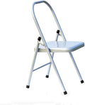 Silver Yoga Chair,Pilates Chair,Yoga Chair Iyengar,Backless Yoga Chair Prop,Foldable and Portable Folding Stools for Yoga,Silver white-88cm×48cm