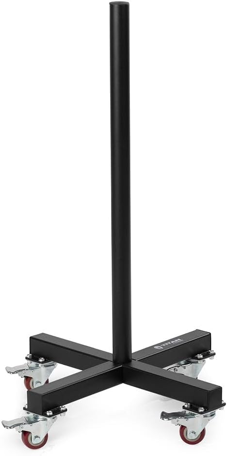Titan Fitness Portable Vertical Olympic Weight Plate Storage Rack, Mobile Stackable Weight Rack with 800 LB Capacity, Locking Caster Wheels, For Olympic-Sized Cast Iron Steel, Urethane, Bumper Plates