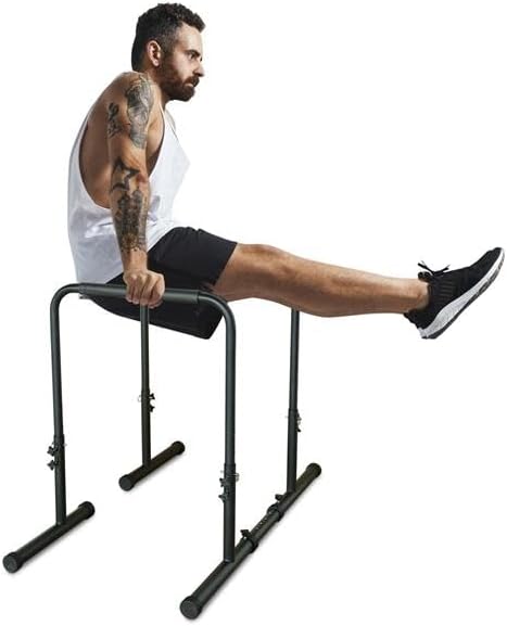 Power Tower Dip Station Pull Up Bar Stand Adjustable Height Heavy Duty Multi-Function Fitness Training Equipment