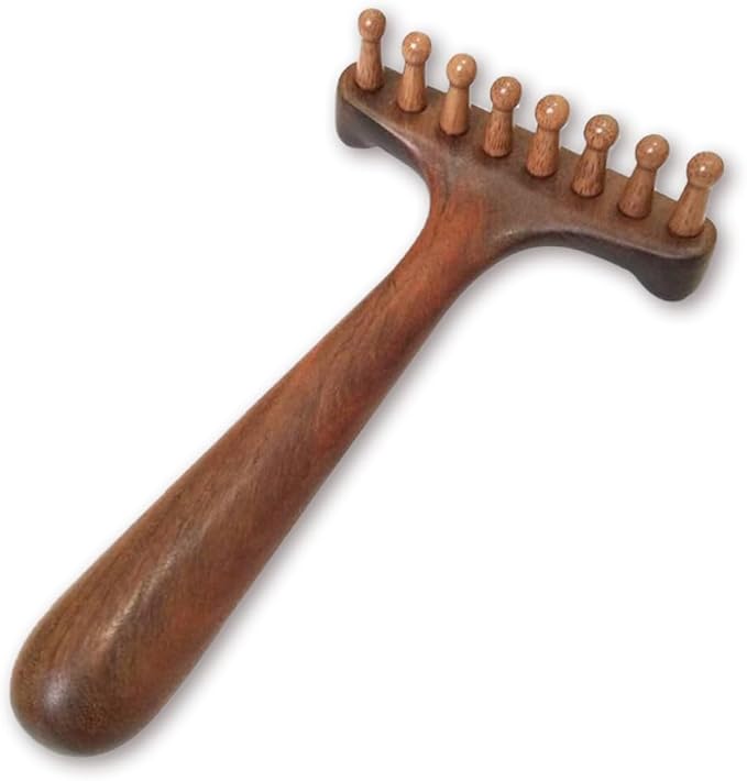 Wood Gua Sha Massage Tools Set,Scraping Scalp Comb,Scraping Natural Wooden Gua Sha Tool for Headache,Back,Neck,Shoulder Relaxation,Neck Massage Comb.