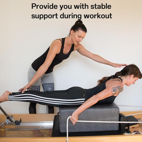 Premium Pilates Sitting Box for Reformer - 24"x16"x9.5" PU & Wood, Durable Pilates Accessory with Handle for Gym, Home, or Studio Workouts, Enhance Your Pilates Experience