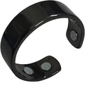 Stainless steel lymphatic magnetic therapy ring, adjustable fatigue relief sleep magnetic finger ring, open magnet unisex ring