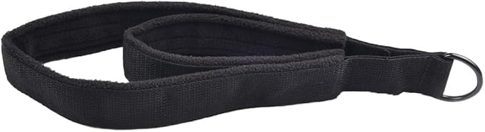 Double Loop Pilates Foot Straps Reformer Fitness Equipment, 2-Pack Cotton Webbing with for Polar Fleece, for Most Pilates Beds, Black