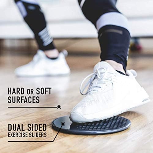 Sweet Sweat Core AB Sliders (Pack of 2) | Dual Sided Fitness Sliders for Hardwood Or Carpeted Surfaces | Ideal for Ab & Core Workouts