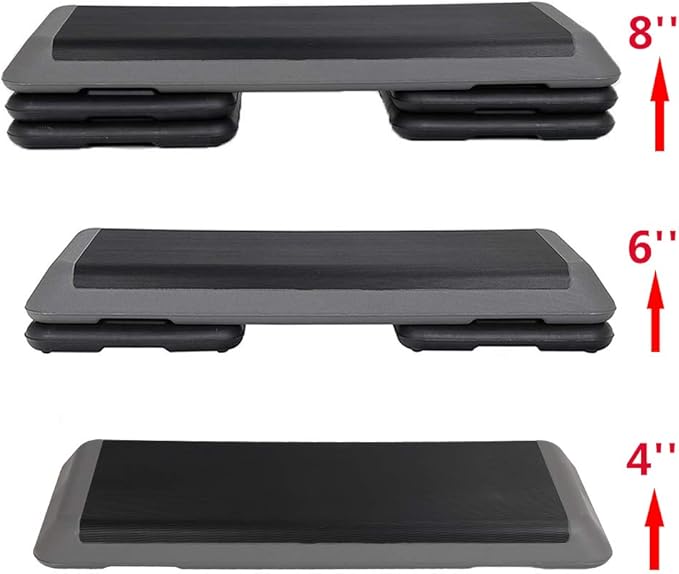 HomGarden 28.15" & 43" Adjustable Workout Aerobic Stepper in Fitness & Exercise Step Platform Trainer Stepper