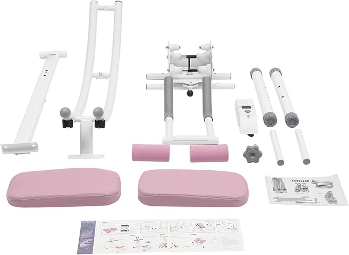 Ab Machine,Portable Core Abs Exercise Machine With LED Display And 6 Silent Rollers,3-Level Adjustment,Adjustable Ab Trainer Machine,For Abs Workout At Home Gym,Ab Machine For Home, Gyms,Etc