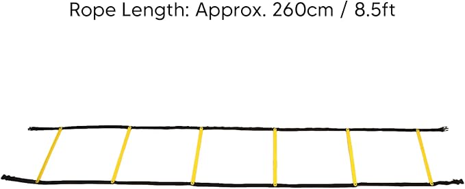 Agility Ladder, Speed Training Equipment with High Density Belt and Non Slip Rungs, for Football Basketball Agility Training to Improve Balance Speed Reflexes, Includes Carry