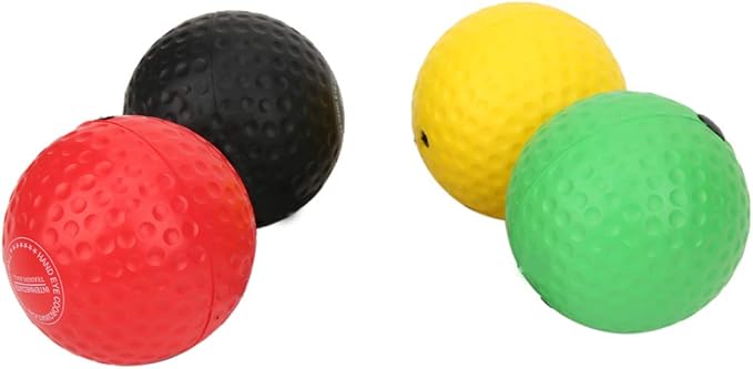Keenso Boxing Reflex Ball, Boxing Training 4-Piece Set, Head-Mounted Adjustable PU Foam Rubber Balls for Reaction Training, Home Gym, Martial Arts, Kids Adults