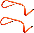 Mikinona 2pcs Professional Speed Hurdles Plastic Training Agility Hurdles 15cm for Soccer Football Running Training Equipment